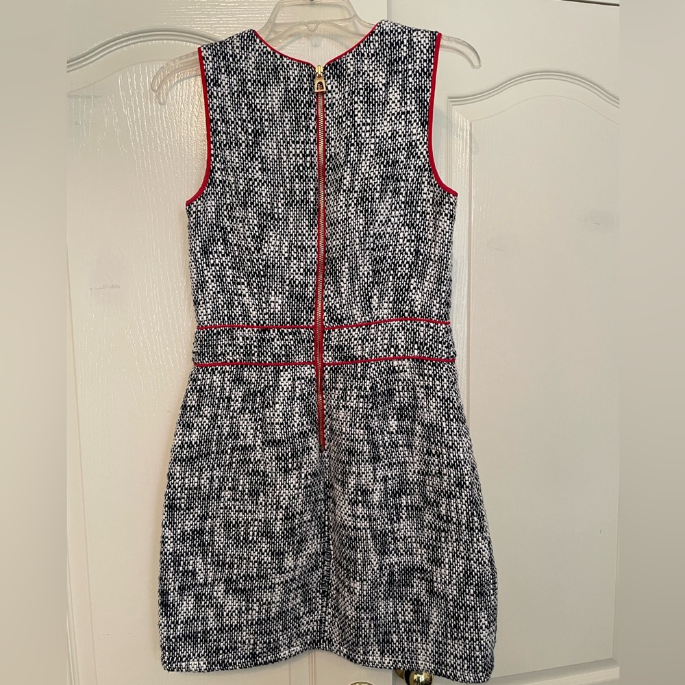 Sail to Sable Navy Tweed Tradition Belted Dress Sz 4 - Picture 2 of 4